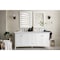 James Martin Vanities Palisades 72in Double Vanity, Bright White w/ 3 CM Carrara Marble Top 527-V72-BW-3CAR - alternate 1